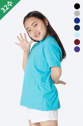 [아동] 83-BBT32수 베이직 라운드 반팔 티셔츠(12색상)